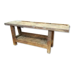 Établi d'ébeniste en bois