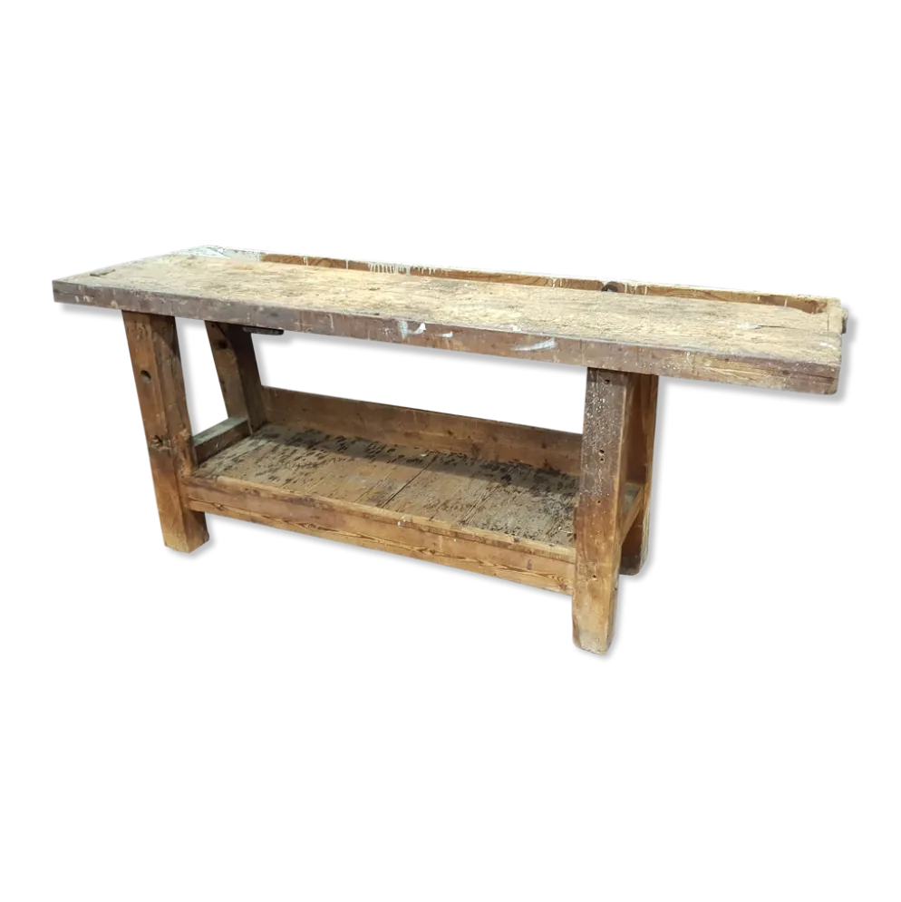 Établi d'ébeniste en bois