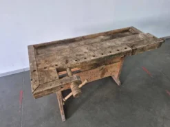Établi de menuisier ancien, années 1920