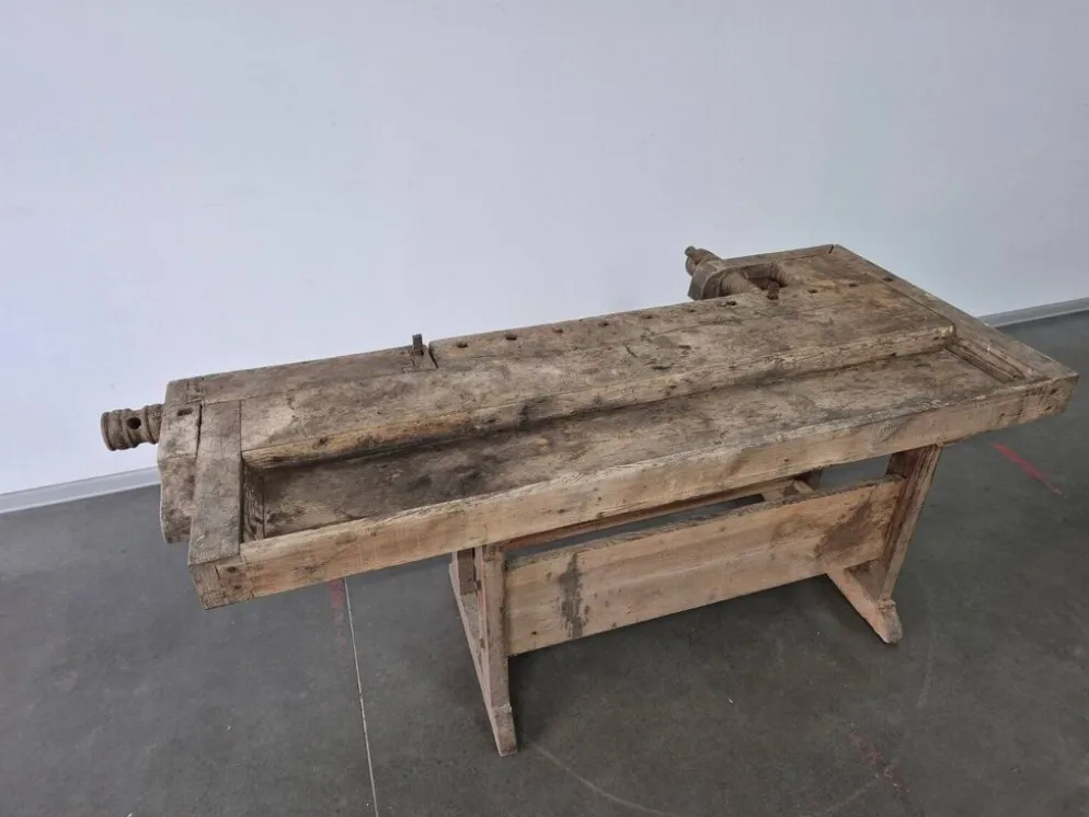 Établi de menuisier ancien, années 1920