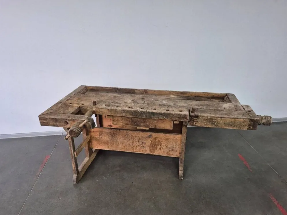 Établi de menuisier ancien, années 1920