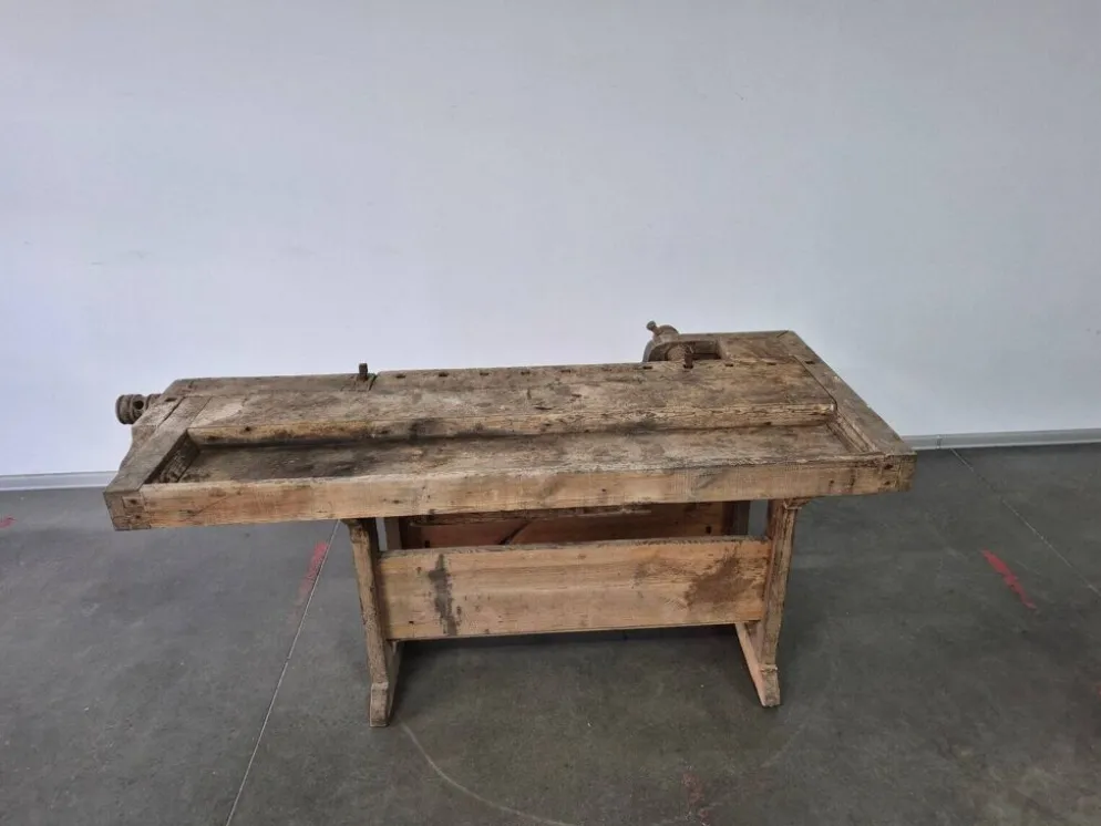 Établi de menuisier ancien, années 1920