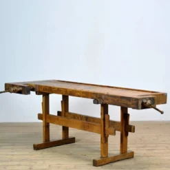 Établi de menuisier en chêne, vers 1920
