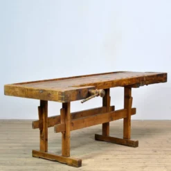 Établi de menuisier en chêne, vers 1920