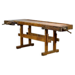 Établi de menuisier en chêne, vers 1920