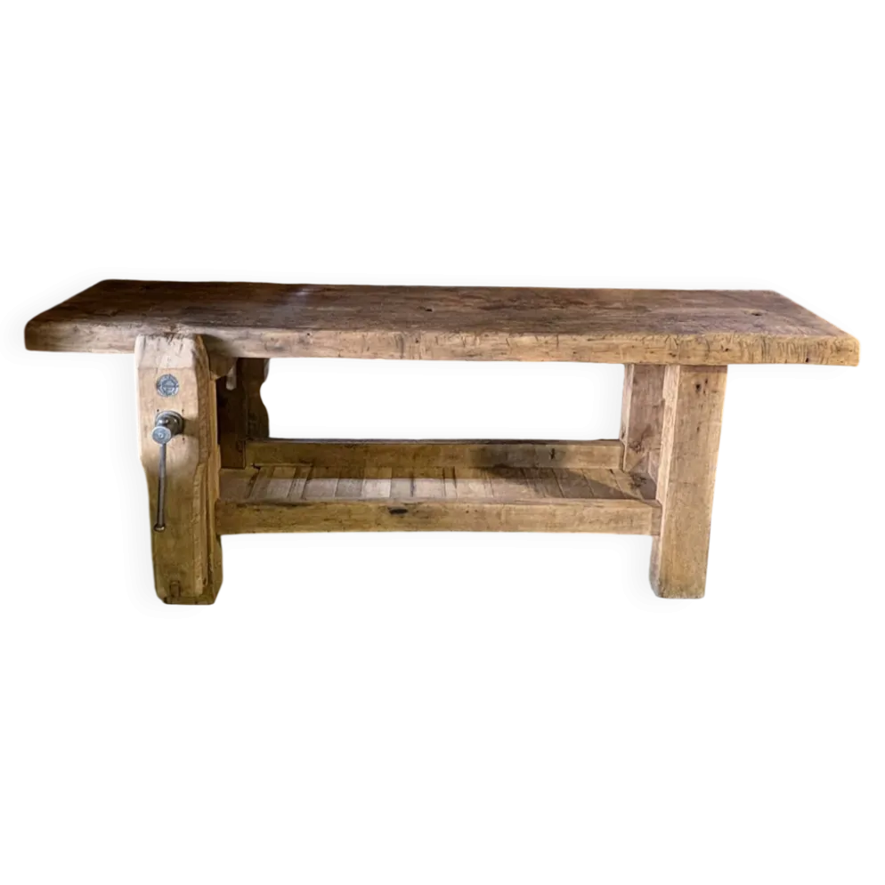 Établi de métier ancien Lemainque Paris – 218 cm 🤎