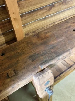 Établi de métier ancien Lemainque Paris – 218 cm 🤎