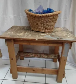 Établi en bois vintage