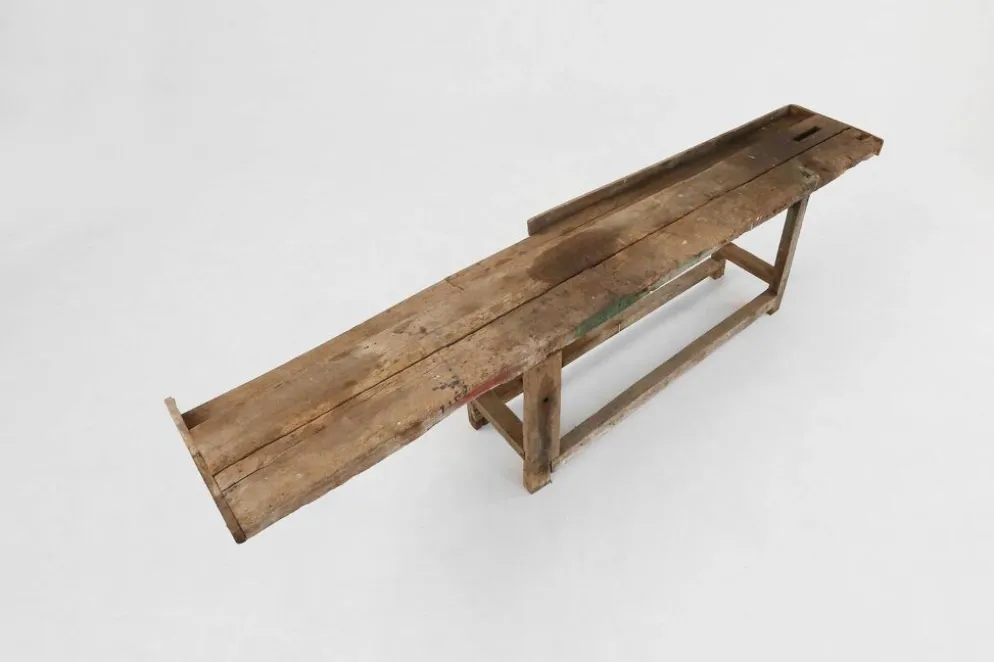 Établi industriel en chêne, Belgique vers 1850