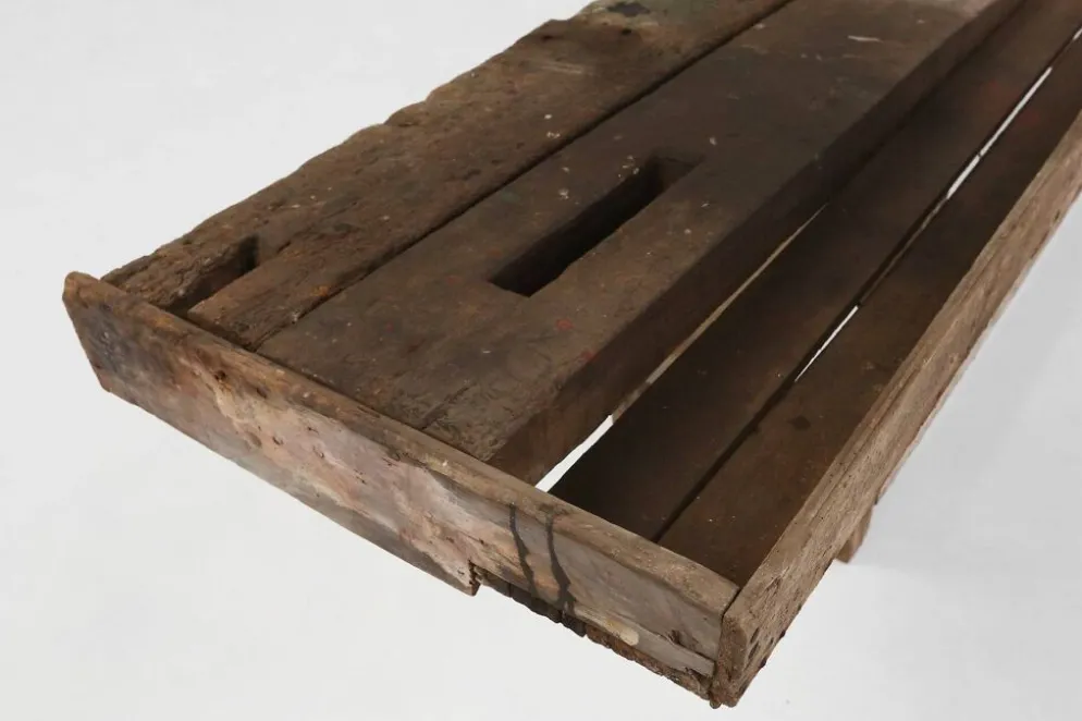 Établi industriel en chêne, Belgique vers 1850