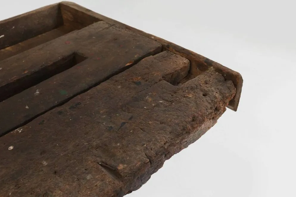 Établi industriel en chêne, Belgique vers 1850