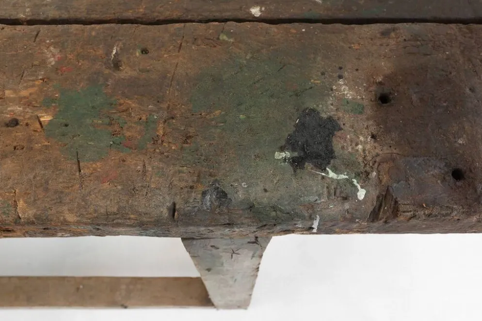 Établi industriel en chêne, Belgique vers 1850
