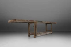 Établi industriel en chêne, Belgique vers 1850