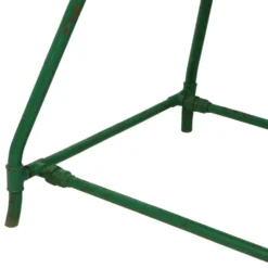 Établi industriel vert unique en bois et métal, 160 cm