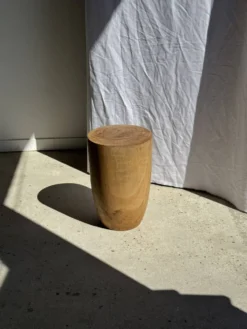 Tabouret, table d'appoint, bout de canapé en manguier massif cylindrique