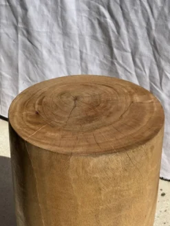 Tabouret, table d'appoint, bout de canapé en manguier massif cylindrique