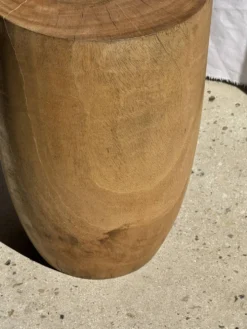 Tabouret, table d'appoint, bout de canapé en manguier massif cylindrique