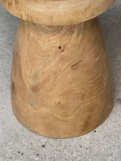 Tabouret, table d'appoint, bout de canapé en manguier massif totem naturel