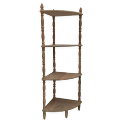 Étage d'angle en bois - Quart de cercle