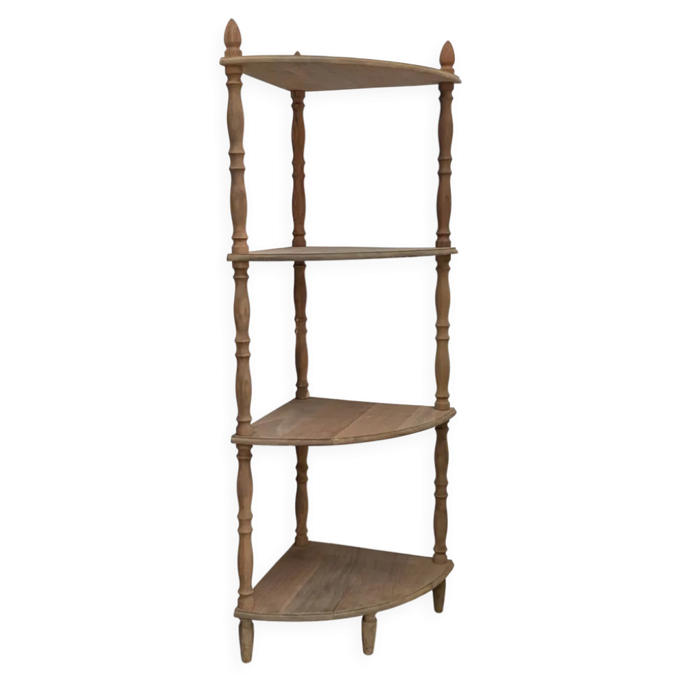 Étage d'angle en bois - Quart de cercle