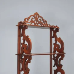 Étagère ancienne en acajou, Italie, XIXe siècle