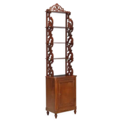 Étagère ancienne en acajou, Italie, XIXe siècle