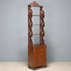 Étagère ancienne en acajou, Italie, XIXe siècle