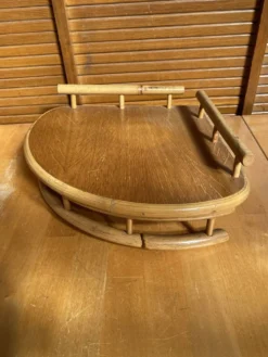 Étagère Angle Ancien Murale Bambou + Bois Années 60 Vintage #E386