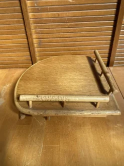 Étagère Angle Ancien Murale Bambou + Bois Années 60 Vintage #E386