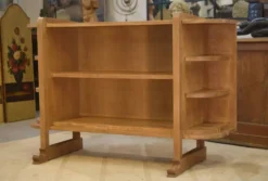 Étagère art déco moderniste en chêne 1940’s