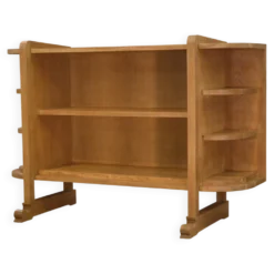 Étagère art déco moderniste en chêne 1940’s
