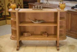 Étagère art déco moderniste en chêne 1940’s