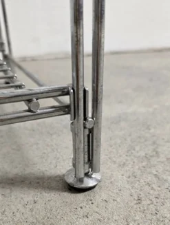 Étagère Balton vintage années 1980 en métal chromé – 215 cm