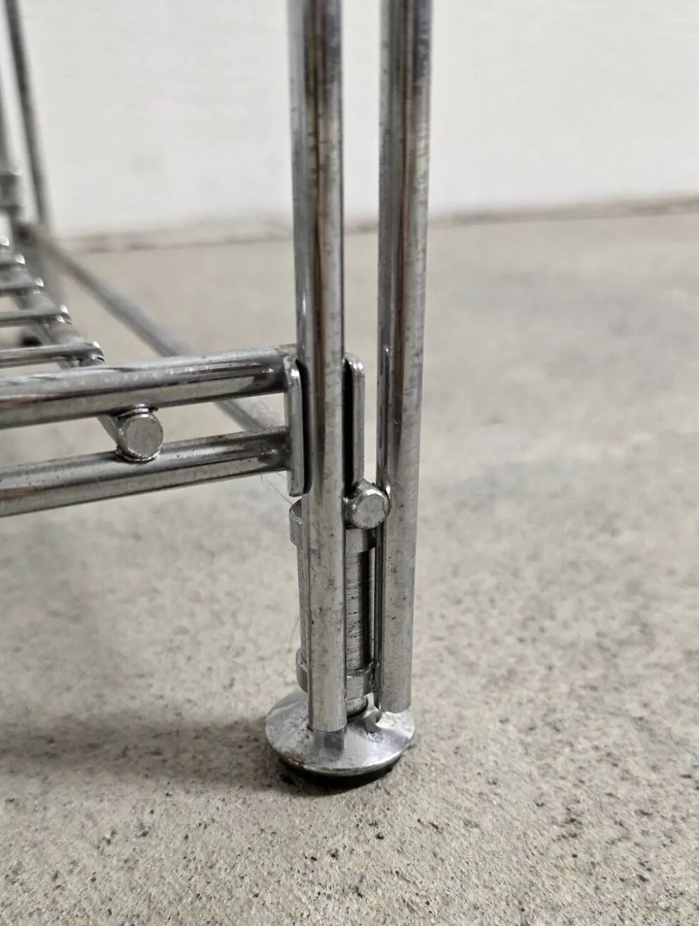Étagère Balton vintage années 1980 en métal chromé – 215 cm