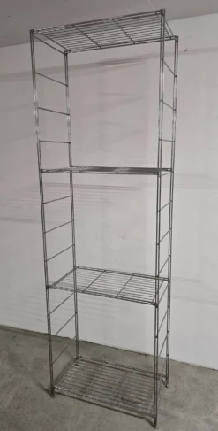 Étagère Balton vintage années 1980 en métal chromé – 215 cm