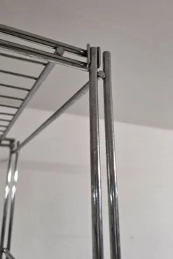 Étagère Balton vintage années 1980 en métal chromé – 215 cm