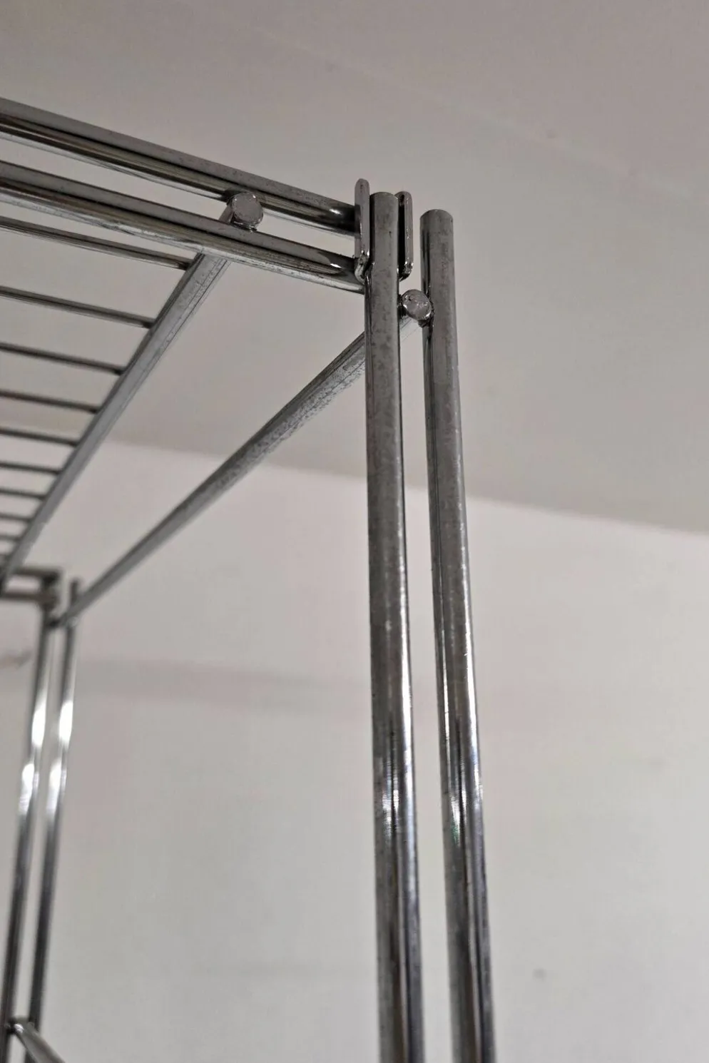 Étagère Balton vintage années 1980 en métal chromé – 215 cm