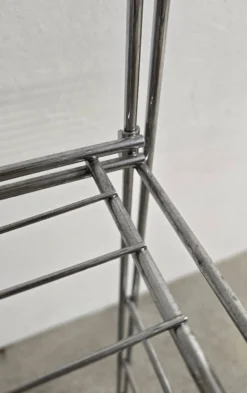 Étagère Balton vintage années 1980 en métal chromé – 215 cm