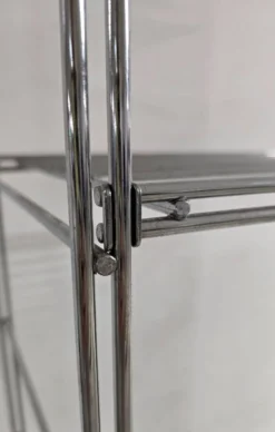 Étagère Balton vintage années 1980 en métal chromé – 215 cm