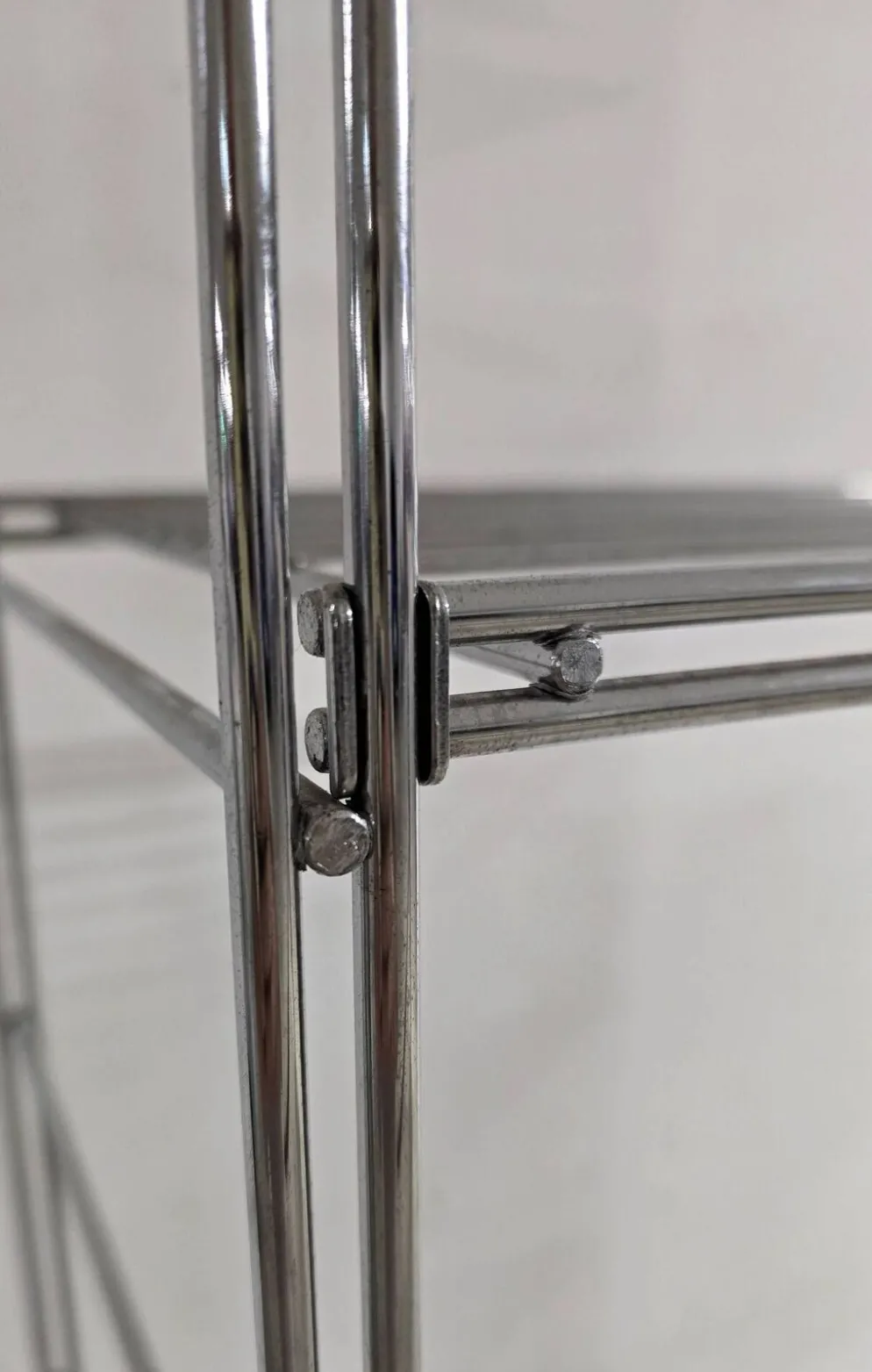 Étagère Balton vintage années 1980 en métal chromé – 215 cm