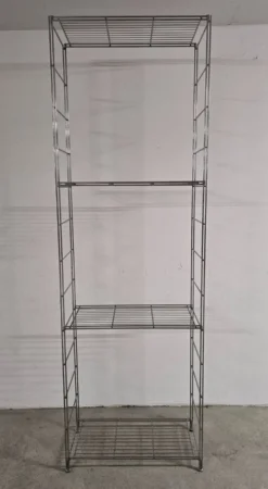 Étagère Balton vintage années 1980 en métal chromé – 215 cm