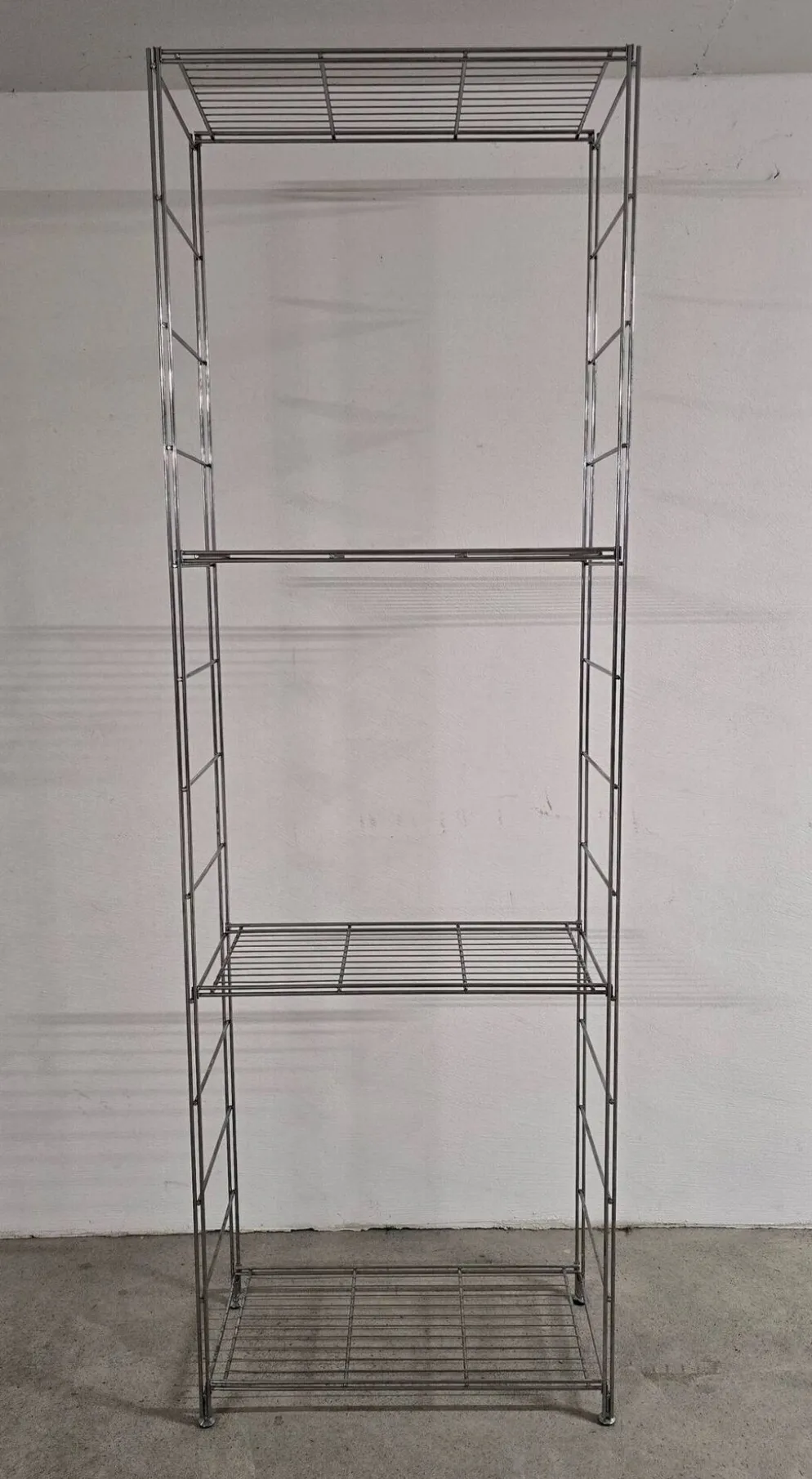 Étagère Balton vintage années 1980 en métal chromé – 215 cm