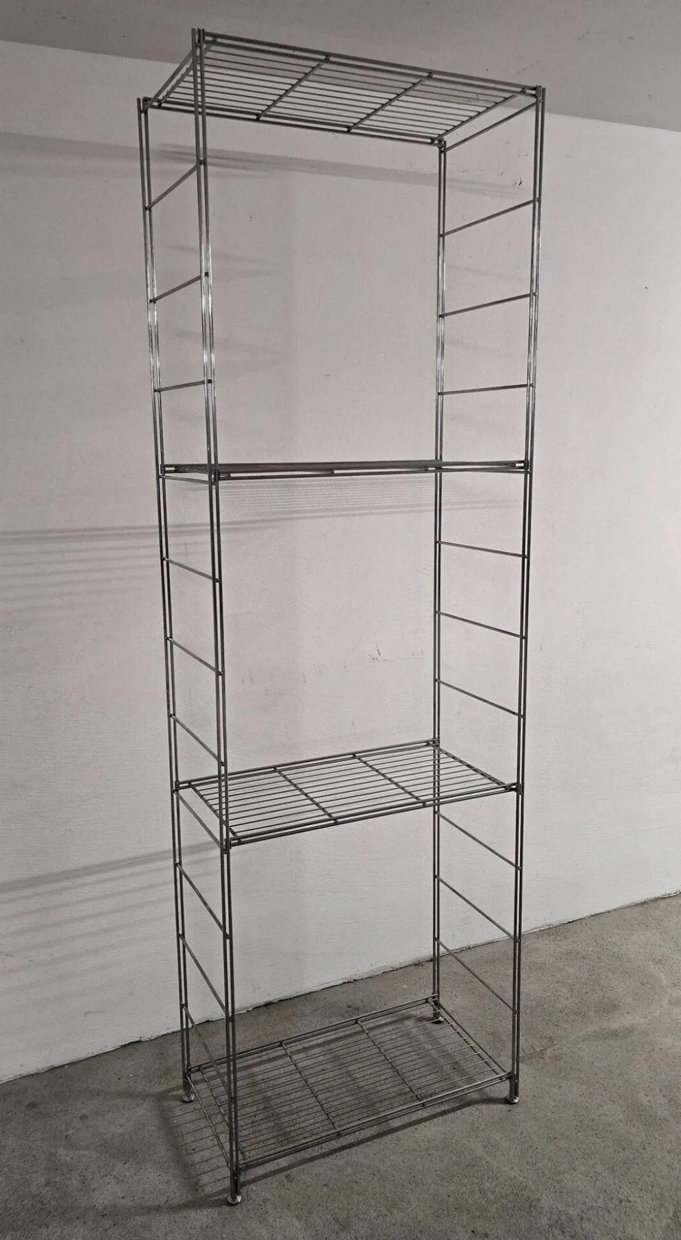 Étagère Balton vintage années 1980 en métal chromé – 215 cm