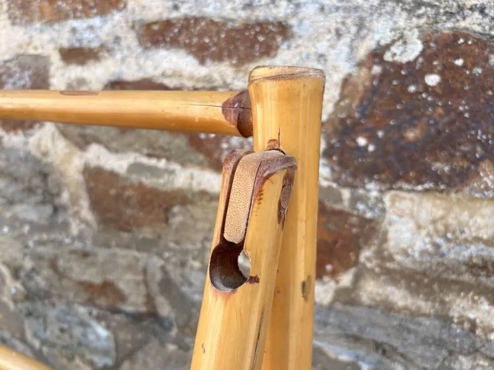Étagère bambou “Atelier Riviera” 3 niveaux, pliante, vintage, années 60