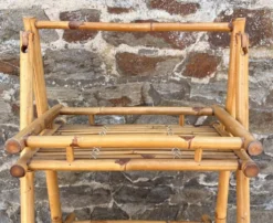 Étagère bambou “Atelier Riviera” 3 niveaux, pliante, vintage, années 60