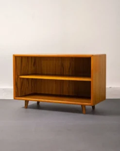 Étagère basse mid-century en teck