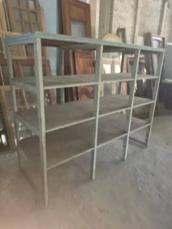 Étagère bibliothèque de magasin ancienne