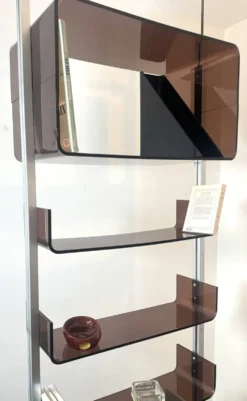 Étagère - bibliothèque en Plexiglas fumé Michel Ducaroy