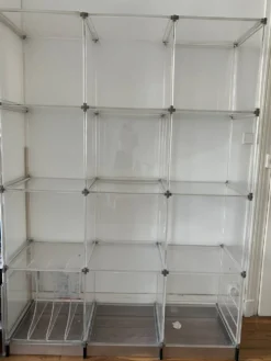 Étagère, bibliothèque en Plexiglas vintage