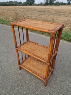 Étagère bibliothèque en rotin